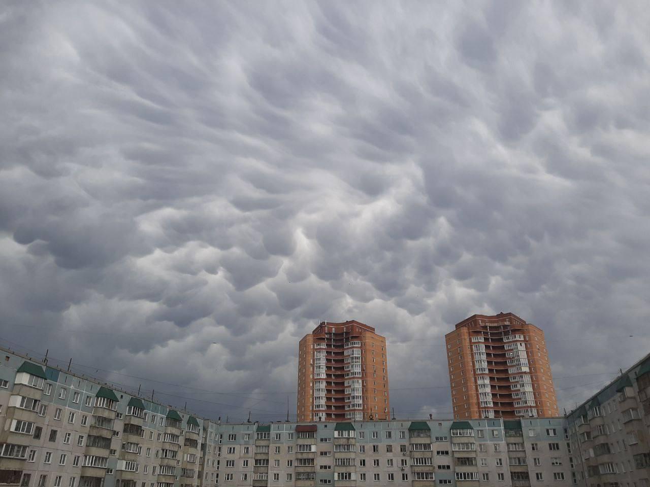 Фото Жители Новосибирска засняли над городом тропические вымеобразные облака 6